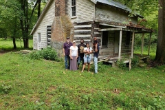 Gardners at Restored Slave Cabin